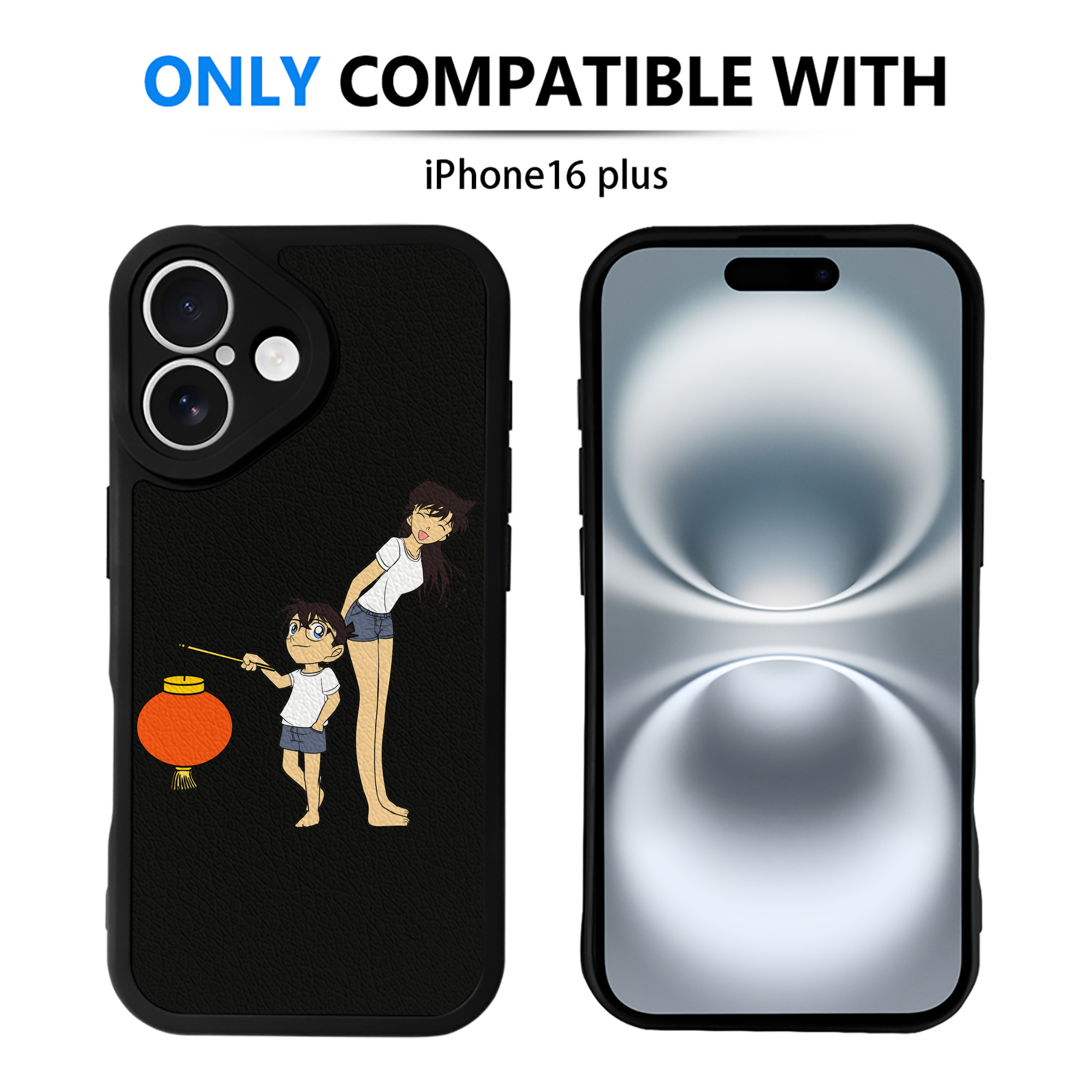 （画像用） 名探偵コナン 毛利 蘭 もうり らん、モーリ ラン Detective Conan Rachel Moore 【iPhone 16シリーズ対応】シリコンスマホケース（レザー調） 材質：シリコン